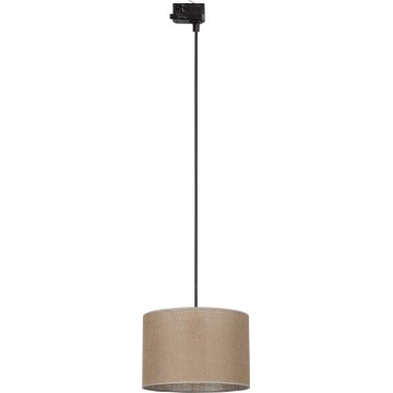 Luster na lanku do 3-fázového lištového systému TRACER 1xE27/15W/230V pr. 30 cm čierna/hnedá