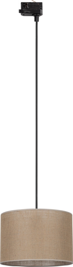 Luster na lanku do 3-fázového lištového systému TRACER 1xE27/15W/230V pr. 30 cm čierna/hnedá