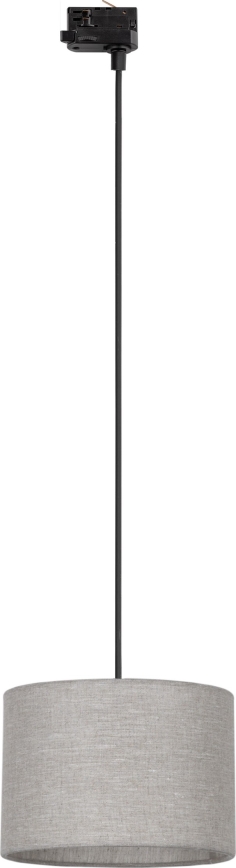 Luster na lanku do 3-fázového lištového systému TRACER 1xE27/15W/230V pr. 30 cm čierna/šedá