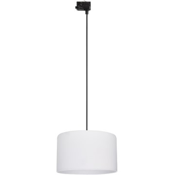 Luster na lanku do 3-fázového lištového systému TRACER 1xE27/15W/230V pr. 38 cm čierna/biela