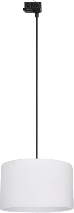 Luster na lanku do 3-fázového lištového systému TRACER 1xE27/15W/230V pr. 38 cm čierna/biela