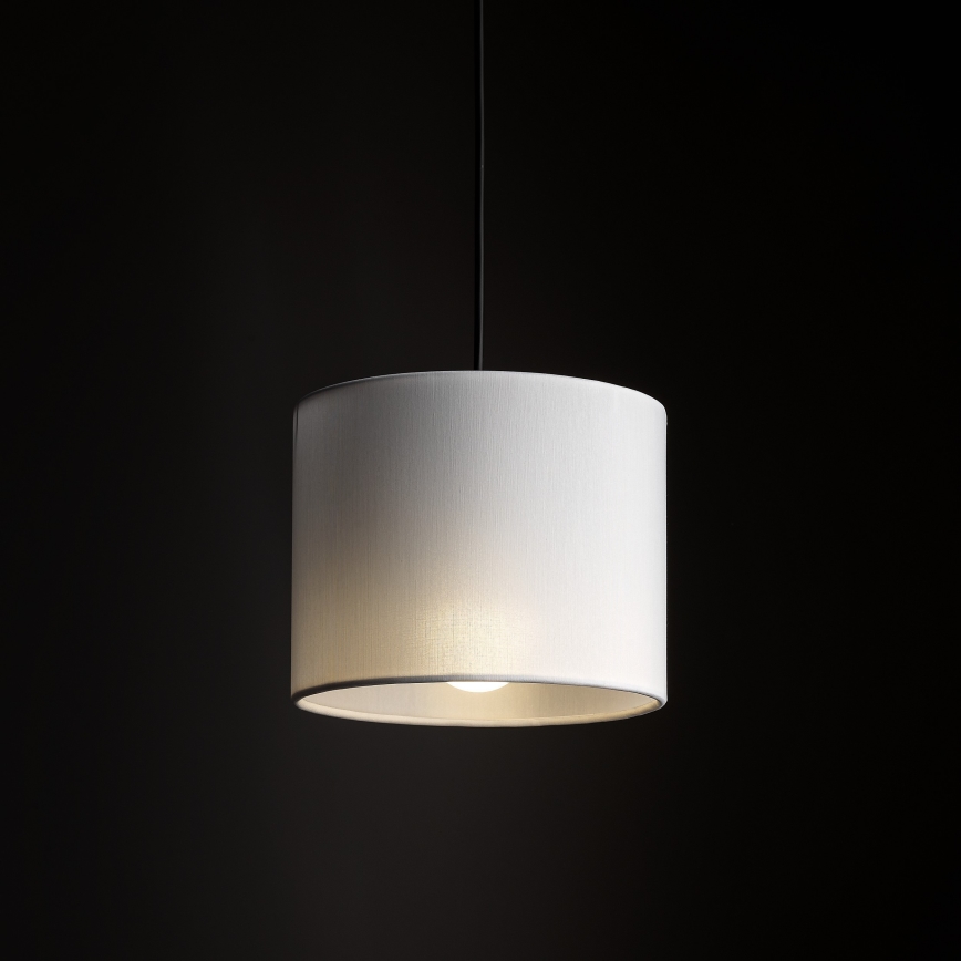 Luster na lanku do 1-fázového lištového systému TRACER 1xE27/15W/230V pr. 20 cm čierna/biela