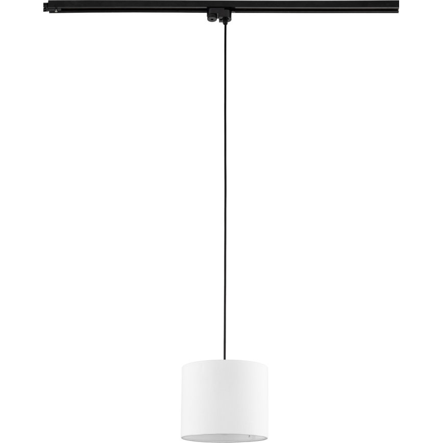 Luster na lanku do 1-fázového lištového systému TRACER 1xE27/15W/230V pr. 20 cm čierna/biela