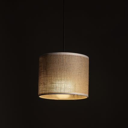 Luster na lanku do 1-fázového lištového systému TRACER 1xE27/15W/230V pr. 20 cm čierna/hnedá