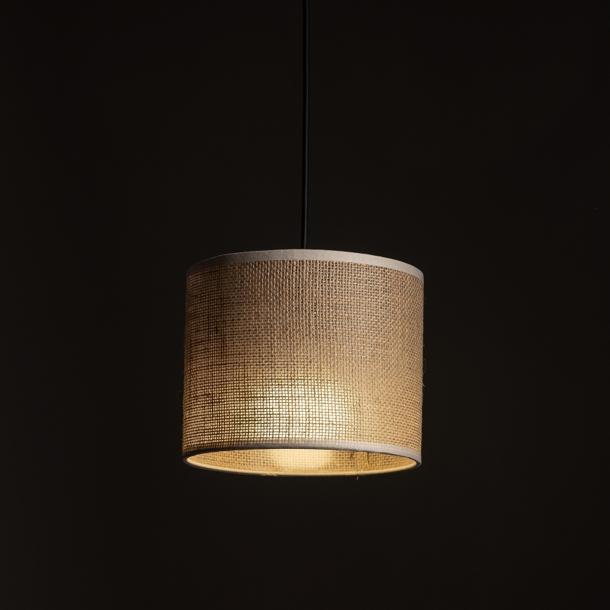 Luster na lanku do 1-fázového lištového systému TRACER 1xE27/15W/230V pr. 20 cm čierna/hnedá