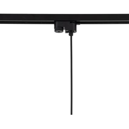 Luster na lanku do 1-fázového lištového systému TRACER 1xE27/15W/230V pr. 20 cm čierna/hnedá