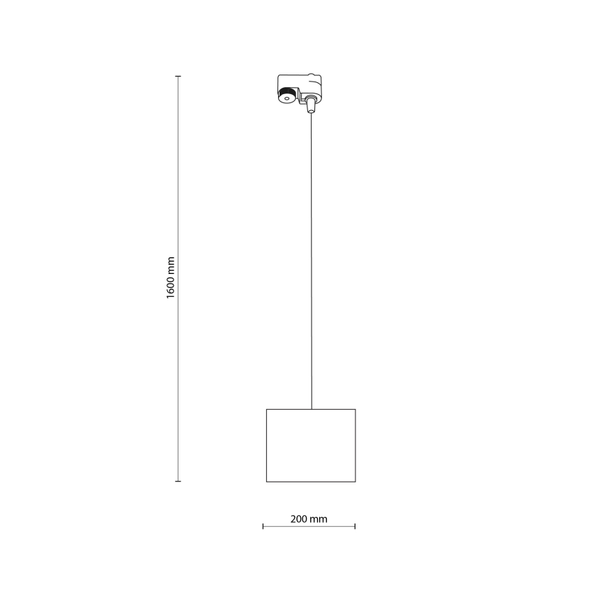 Luster na lanku do 1-fázového lištového systému TRACER 1xE27/15W/230V pr. 20 cm čierna/šedá