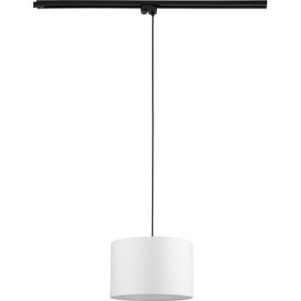 Luster na lanku do 1-fázového lištového systému TRACER 1xE27/15W/230V pr. 30 cm čierna/biela