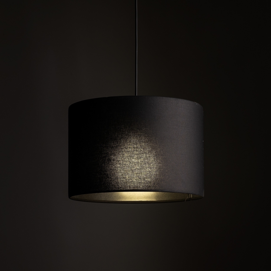 Luster na lanku do 1-fázového lištového systému TRACER 1xE27/15W/230V pr. 30 cm čierna