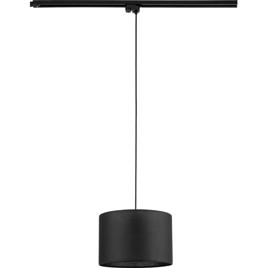 Luster na lanku do 1-fázového lištového systému TRACER 1xE27/15W/230V pr. 30 cm čierna
