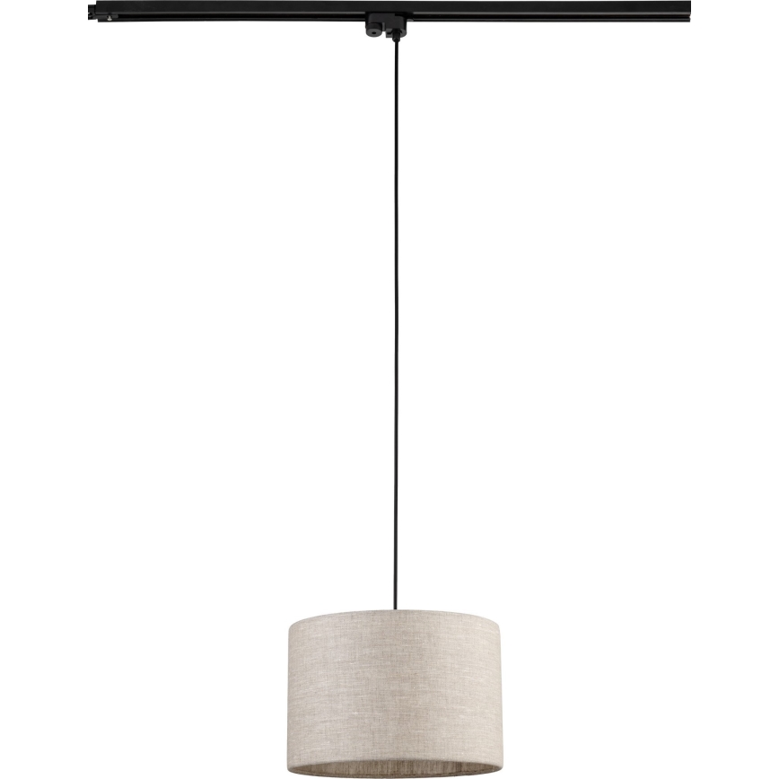 Luster na lanku do 1-fázového lištového systému TRACER 1xE27/15W/230V pr. 30 cm čierna/šedá