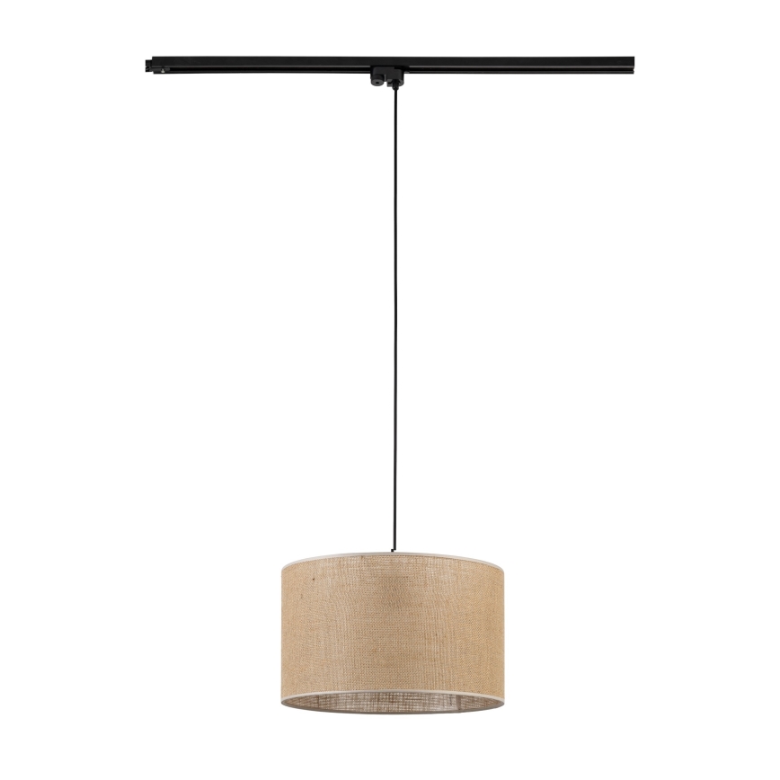 Luster na lanku do 1-fázového lištového systému TRACER 1xE27/15W/230V pr. 38 cm čierna/hnedá