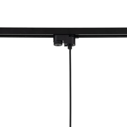 Luster na lanku do 1-fázového lištového systému TRACER 1xE27/15W/230V pr. 38 cm čierna/hnedá