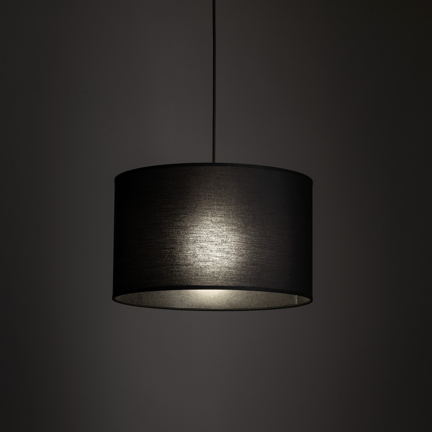 Luster na lanku do 1-fázového lištového systému TRACER 1xE27/15W/230V pr. 38 cm čierna