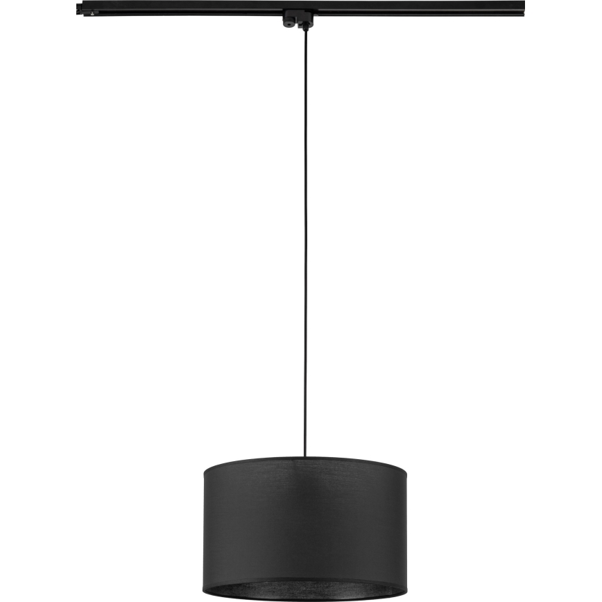 Luster na lanku do 1-fázového lištového systému TRACER 1xE27/15W/230V pr. 38 cm čierna