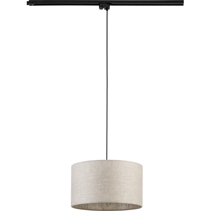 Luster na lanku do 1-fázového lištového systému TRACER 1xE27/15W/230V pr. 38 cm čierna/šedá