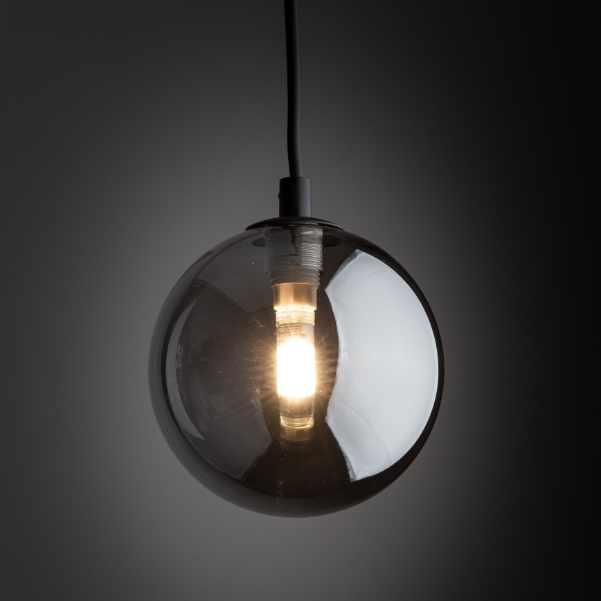 Luster na lanku do 1-fázového lištového systému TRACER 1xG9/8W/230V čierna/dymová čierna