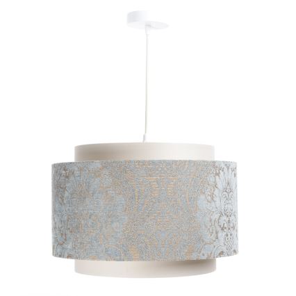 Luster na lanku DOBLO 1xE27/60W/230V modrá/biela