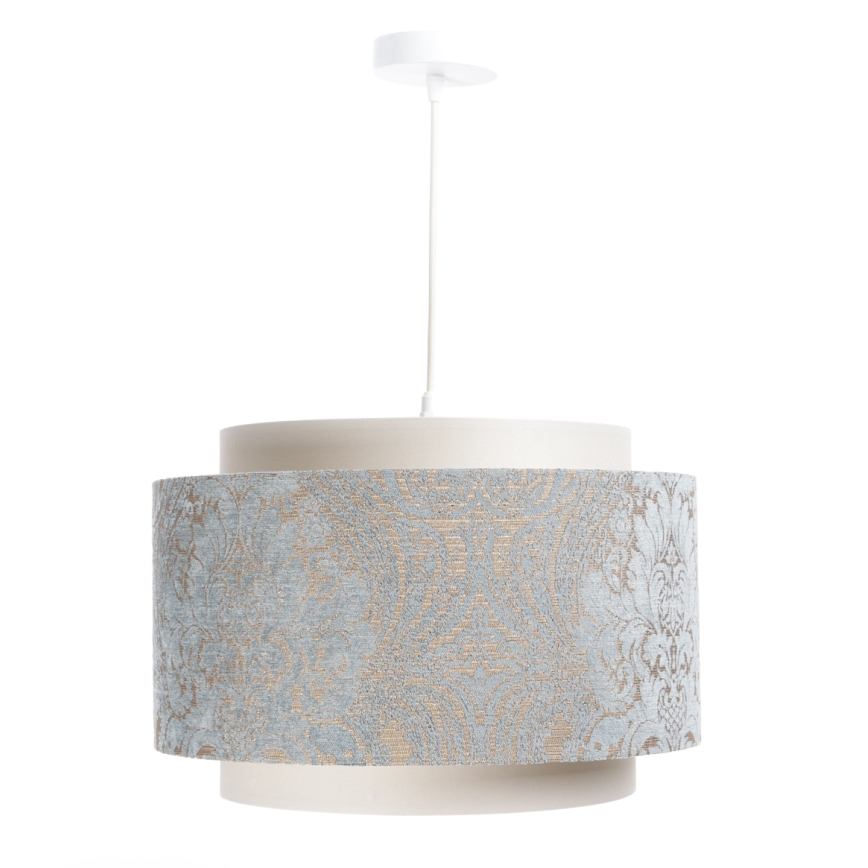 Luster na lanku DOBLO 1xE27/60W/230V modrá/biela