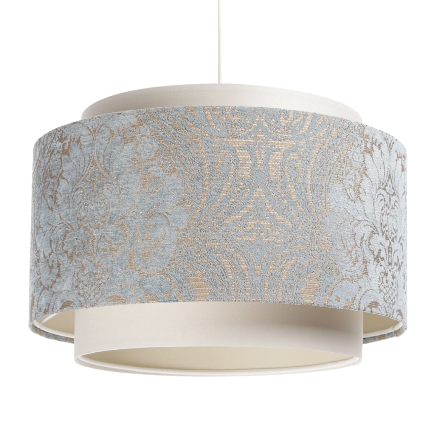 Luster na lanku DOBLO 1xE27/60W/230V modrá/biela