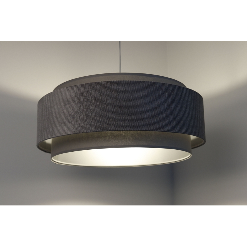 Luster na lanku DOBLO 1xE27/60W/230V pr. 60 cm šedá/strieborná