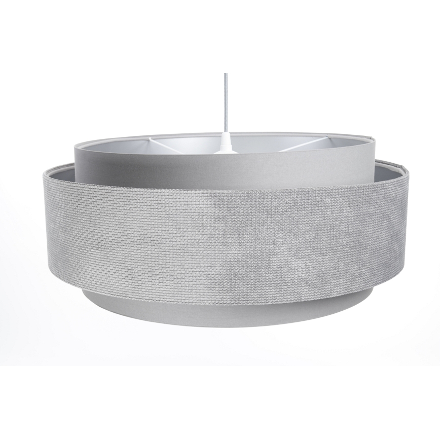 Luster na lanku DOBLO 1xE27/60W/230V pr. 60 cm šedá/strieborná