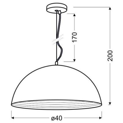 Luster na lanku DORADA 1xE27/60W/230V chróm