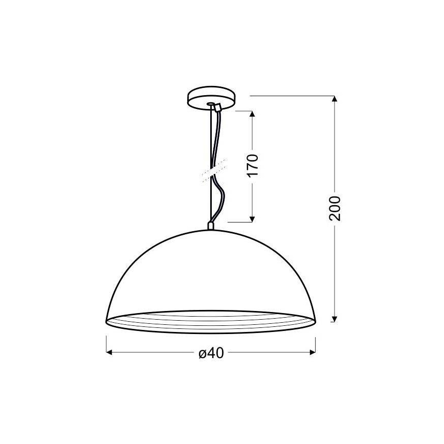 Luster na lanku DORADA 1xE27/60W/230V chróm