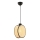 Luster na lanku DRUM 1xE27/60W/230V béžová/čierna