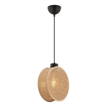Luster na lanku DRUM 1xE27/60W/230V hnedý