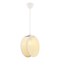 Luster na lanku DRUM 1xE27/60W/230V krémový