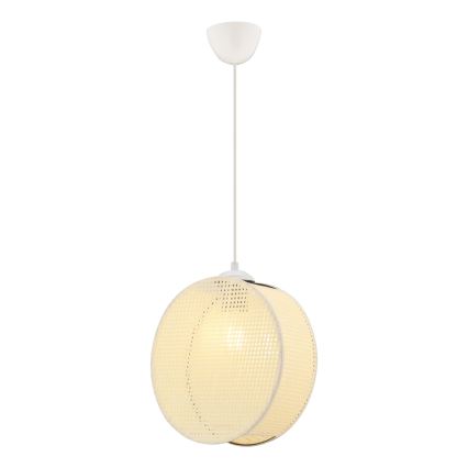 Luster na lanku DRUM 1xE27/60W/230V krémový