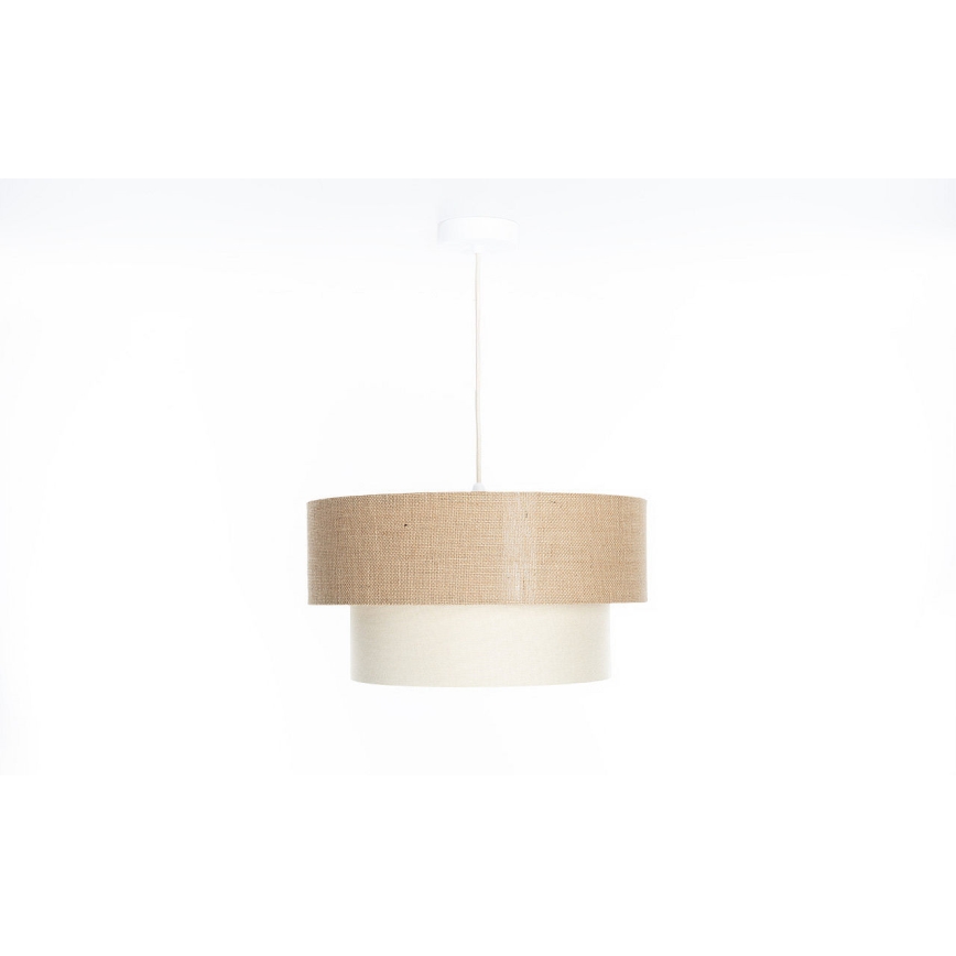 Luster na lanku DUO 1xE27/60W/230V priemer 40 cm béžová/krémová