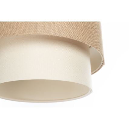 Luster na lanku DUO 1xE27/60W/230V priemer 40 cm béžová/krémová