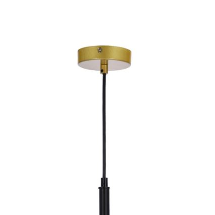 Luster na lanku DUO 3xE14/40W/230V zlatá/čierna