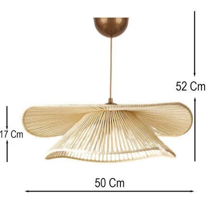 Luster na lanku DUVELA 1xE27/40W/230V béžový
