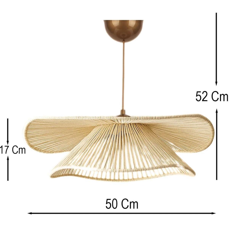 Luster na lanku DUVELA 1xE27/40W/230V béžový
