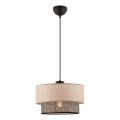 Luster na lanku ECHO 1xE27/60W/230V béžová/šedá