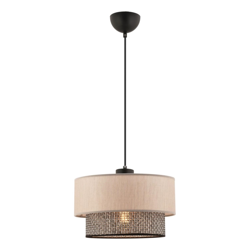 Luster na lanku ECHO 1xE27/60W/230V béžová/šedá