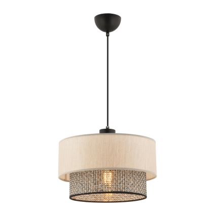 Luster na lanku ECHO 1xE27/60W/230V béžová/šedá