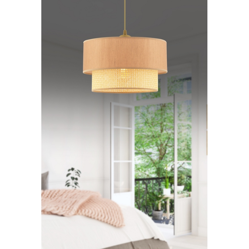 Luster na lanku ECHO 1xE27/60W/230V béžový