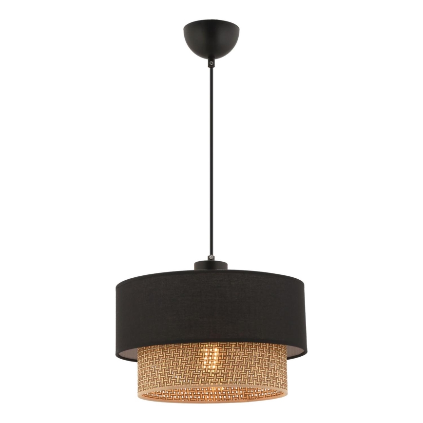Luster na lanku ECHO 1xE27/60W/230V čierna/hnedá