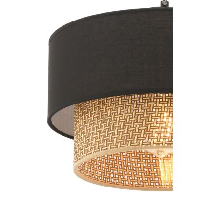 Luster na lanku ECHO 1xE27/60W/230V čierna/hnedá