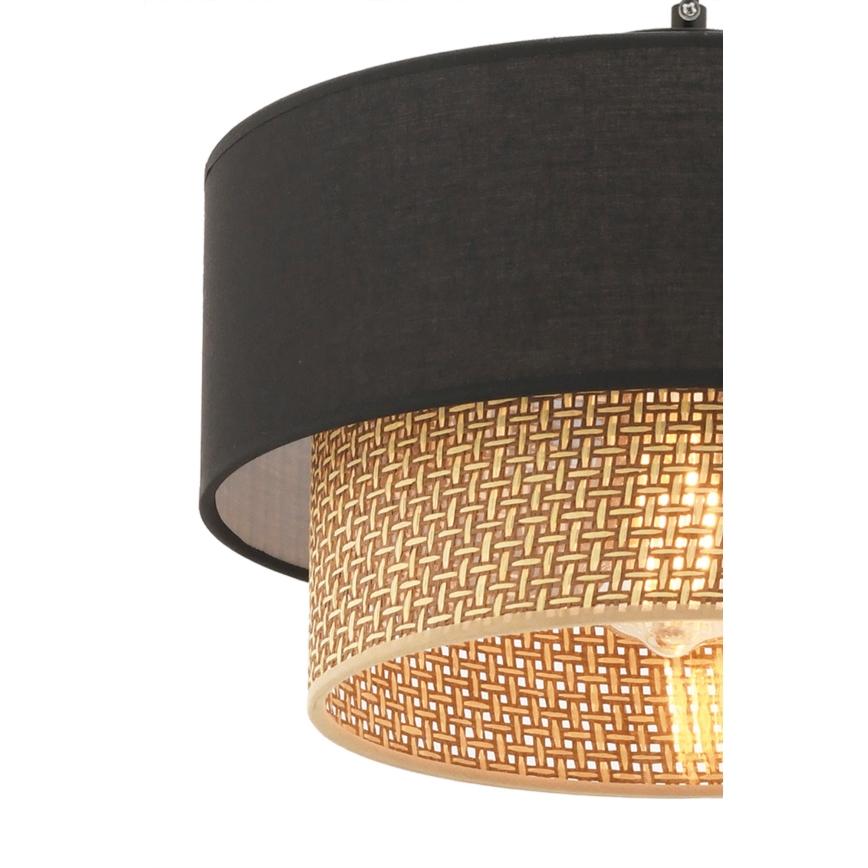 Luster na lanku ECHO 1xE27/60W/230V čierna/hnedá