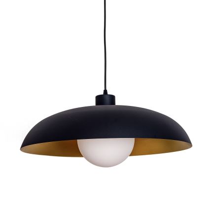 Luster na lanku ECLIPSE 1xE27/15W/230V čierna/zlatá