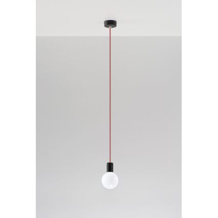 Sollux SL.0158 - Luster na Lanku EDISON 1xE27/60W/230V čierna, červená
