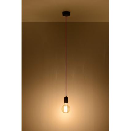 Sollux SL.0158 - Luster na Lanku EDISON 1xE27/60W/230V čierna, červená