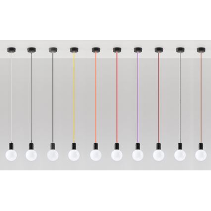 Sollux SL.0158 - Luster na Lanku EDISON 1xE27/60W/230V čierna, červená