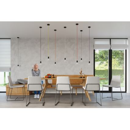 Luster na Lanku EDISON 1xE27/60W/230V oranžová