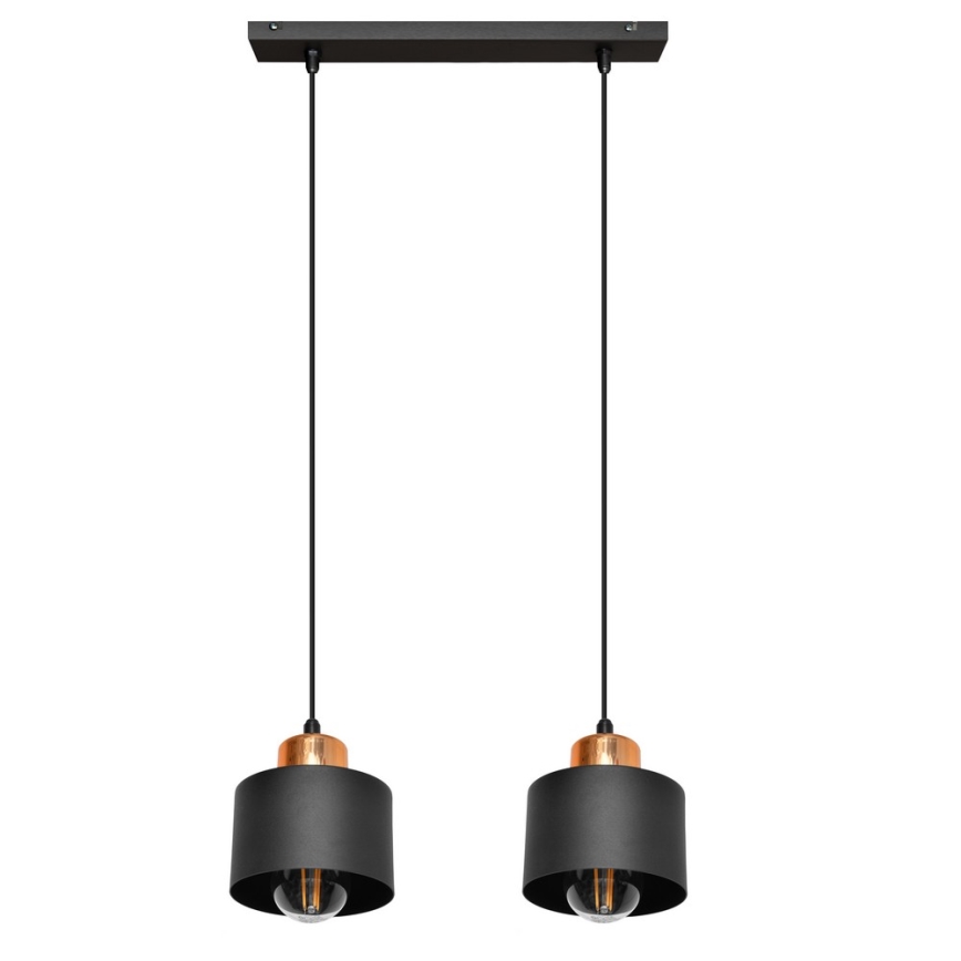 Luster na lanku EDISON 2xE27/15W/230V